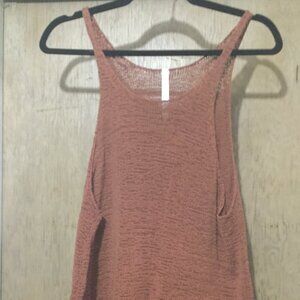 The Group Babaton rust colored tank loose knit cool  measures 22" pit to pit